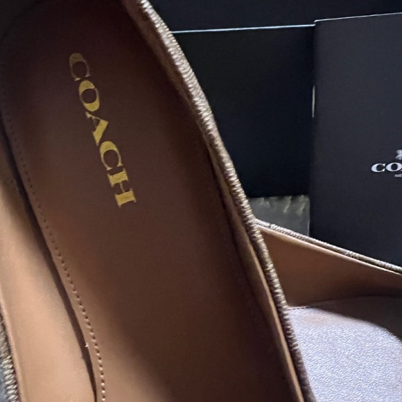 Coach Brown and Tan Flats with Elegant Design - Picture 3 of 10